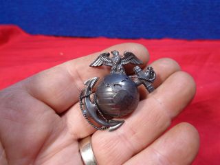 Vintage Usmc Military Pin Badge.  Ega 3