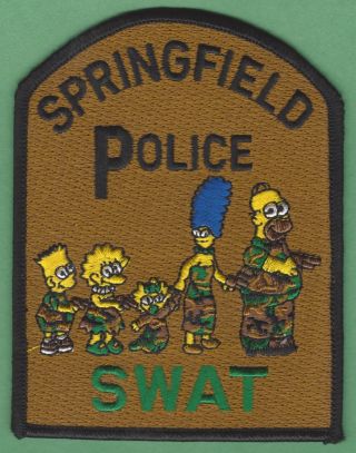 Springfield Police Swat Team Novelty Patch The Simpsons