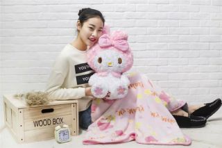 Cute Kawaii My Melody Kitty Doll Plush Toy Soft With Blanket Cos Girls Gift