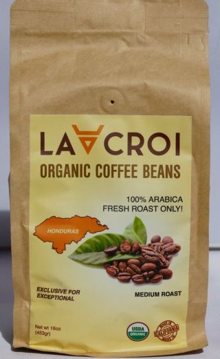 Organic Honduras Coffee Beans Fresh Medium Roast,  1lb,  100 Arabica By La Croi