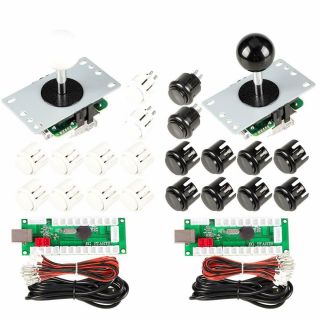 Arcade Diy Kits Controller Usb Encoder To Pc Games White Black Joystick Buttons