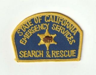 California Oes Office Emergency Services Law Enforcement Search Rescue Hat Patch