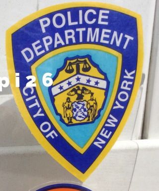 Nys City Of Ny Police Department Inwindshield Authentic Decal Sticker Last Qty