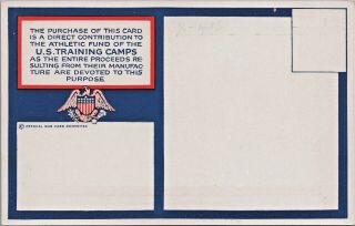Postcard WWI US Infantry Soldiers France Arrival Official War Postal Card D2 2