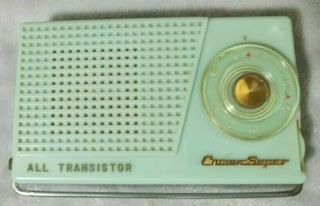 STUNNING 1958 QUALITY ASHAI CROWN ALL TRANSISTOR RADIO TR - 820 TOKYO JAPAN 2