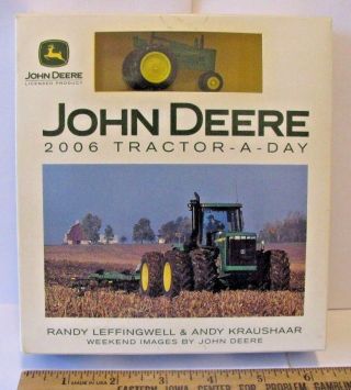 John Deere B 1/64 Toy Tractor & 2006 Tractor A Day Desk Calendar Collector Set