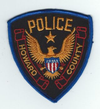 Vintage Howard County,  Maryland Police (cheese Cloth Back) Patch