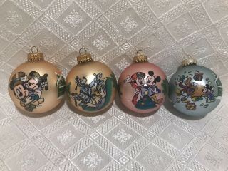 Vintage Disney Mickey Unlimited “a Christmas Carol” Tree Ornaments Scrooge - Rare