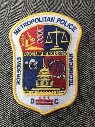 Washington Dc Metropolitan Police Department Officer Patch Evidence Technician