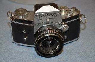 Vintage Exakta Vx Camera W/domiplan Meyer Optik Gorlitz 50mm F2.  8 Lens