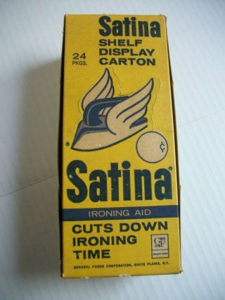 Vintage Satina Ironing Aid Full Display Box With 24 Cartons Old Stock