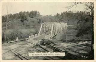 Georgia,  Ga,  Toccoa,  Ga - Sc State Line Bridge 1940 