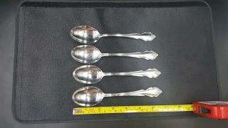 International Stainless American Rose Oval Place Soup Spoons Set Of 4