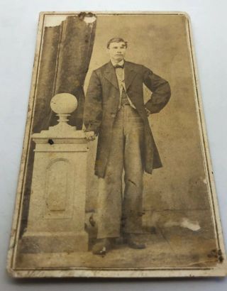 Carter - Vintage Cabinet Photo Of Man Utah Mormon Pre 1868 Scarce