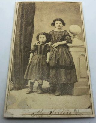 Carter - Vintage Cabinet Photo Of Sisters Utah Mormon Pre 1868 Scarce