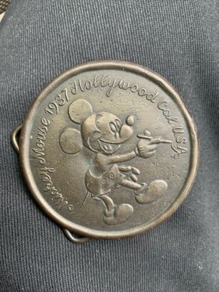 Vintage Disney Mickey Mouse 1937 Belt Buckle