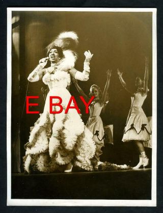Vintage Josephine Baker On Stage " Publicity Still " 1960 