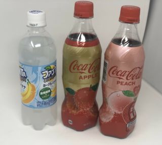 Coca - Cola Apple And Peach,  Fanta Yogurt Banana Limited Edition 2019 Japan Soda