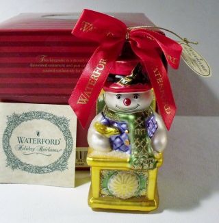Waterford Snowman Jack In The Box Christmas Ornament