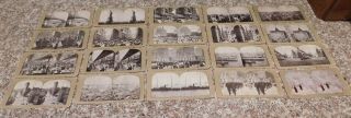 19 Antique 1900 Era York City & 1 Niagara Stereoscope Cards