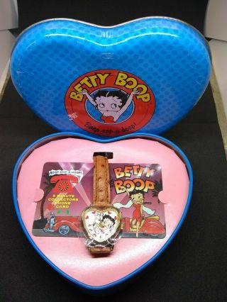 Betty Boop Character Heard Watch And Case Of 1996.  Need Battery.