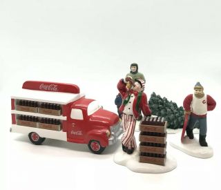 Coca Cola Christmas Village Accessories Set Of 4 Department 56 & Town Square