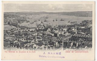 Turkey; Greetings From Constantinople,  The Bosphorus & The Bridge 1 Ppc,  1905