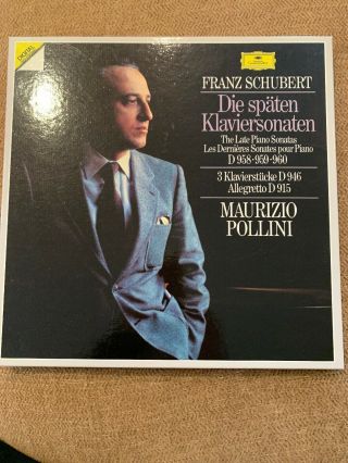 Schubert The Late Piano Sonatas D.  958 959 960 Mauricio Pollini Set Of 3 Lp Vinyl