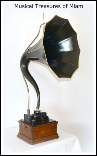 Edison Fireside Cylinder Phonograph - Cygnet Horn,  Bonus - Ships Worldwide