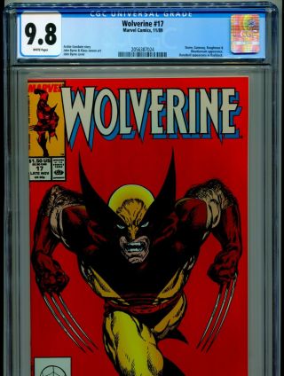 1989 Marvel Wolverine 17 Classic John Byrne Cover Cgc 9.  8 White Box4