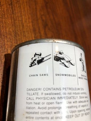 vintage John Deere Snowmobile Chainsaw two Cycle 8 Ounce All Steel Oil Can 3