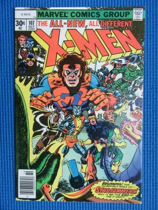 Uncanny X - Men 107 - (vf/nm) - 1st App Of The Starjammers,  Gladiator,  Wolverine