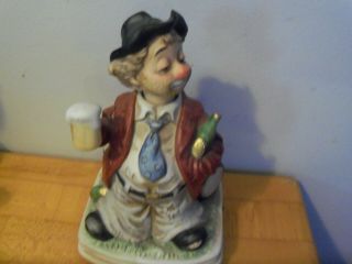 Willie The Hobo Clown Beer Polka Waco Melody In Motion Porcelain Music Box Japan