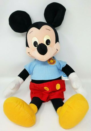 Playskool Vintage Disney Mickey Mouse Talking Pull String 23 " Plush Euc