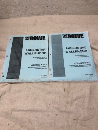 Rowe Laserstar Wallphono Jukebox Manuals Volumes 1 And 2