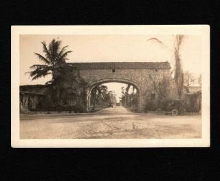 Opc 1925 Photo Grenada Entrance Coral Gables Florida 4.  5 X 2.  75 "
