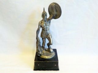 1961 Chevy Chevrolet Car Parts Salesman Award Lg Metal Roman Gladiator Statue