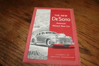 1946 The Desoto Sales Brochure Chrysler Corporation