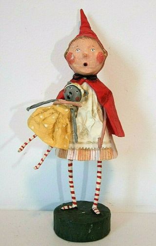 Lori C.  Mitchell Folk Art Figurine - Little Red Riding Hood With Wolf