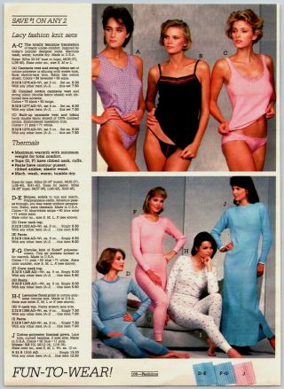 1985 Pretty Ladies Lingerie,  Panties,  Bras,  Print Ads Paper Clippings