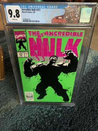 The Incredible Hulk 377 First Print Cgc 9.  8 White Pages