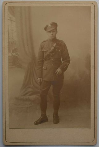 Photo Cabinet Card Cards Soldier Uniform British Cavalry Ww1 World War One