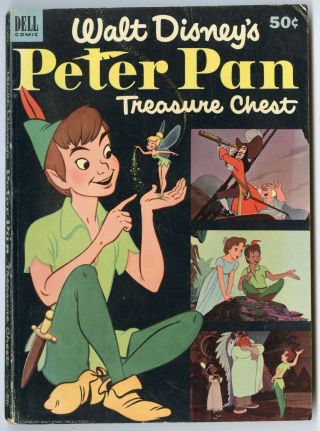 Peter Pan Treasure Chest 1 Vf - 7.  5 White Pages 212 Pages Dell Giant 1953