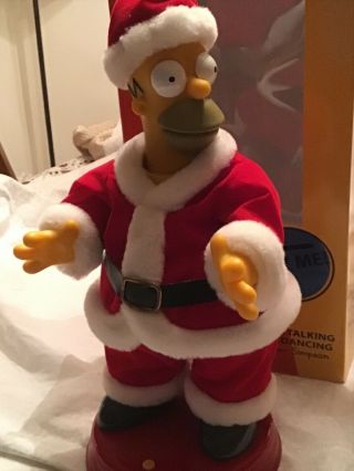 Gemmy Large Santa Homer Simpsons Christmas Talking And Dancing 2002