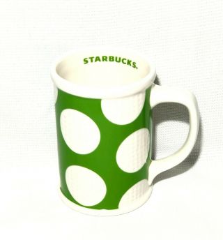 Starbucks 2006 Green And White Dimpled Golf Balls Coffee Cup Mug 16 Oz