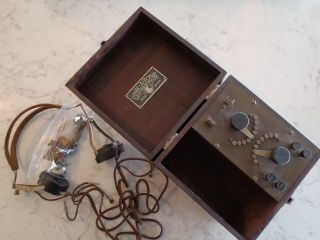 Pink - A - Tone Crystal Radio " Detector Of The Air " Parts Or To Restore