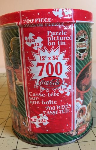 Vintage - Coca Cola 700 Piece Jigsaw Puzzle In Tin