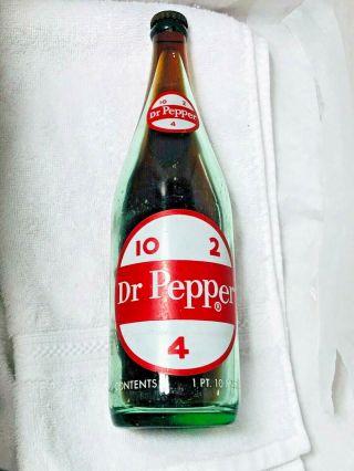 Dr Pepper Soda Bottle 26 Oz 1960s