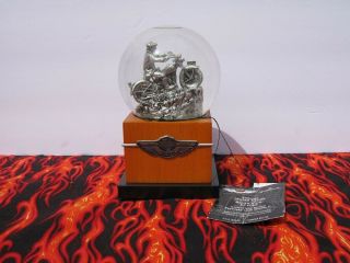 Harley Davidson 100th Anniversary Snow Globe 1903/2003 With Lights & Sounds