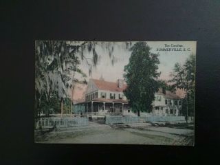The Carolina Posted 1916,  Summerville,  Sc Hand Colored,  Lanneau Art Store
